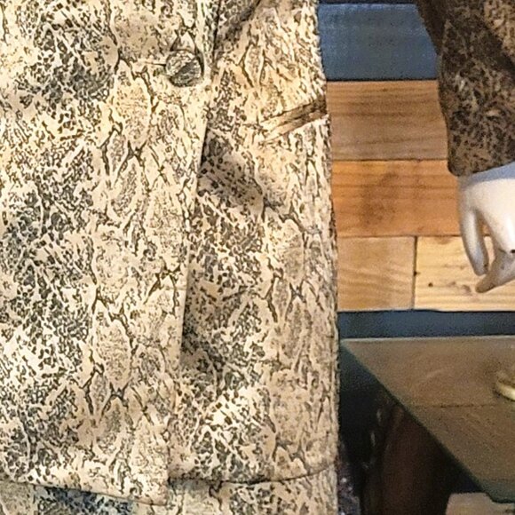 CARAMIA--Metallic Snake Print--2 piece, double breast suit- with Maxi skirt-- - Picture 6 of 6